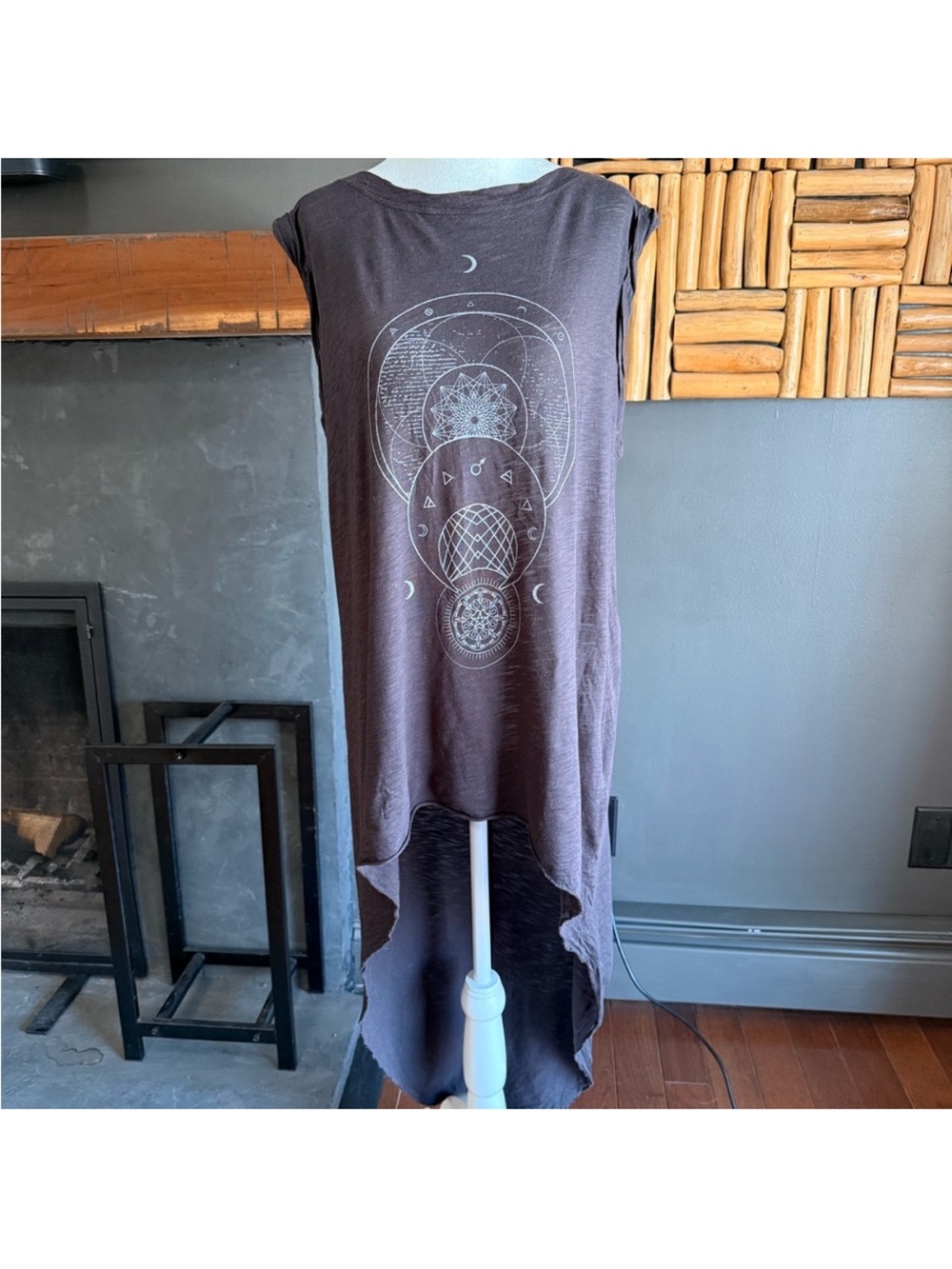 Truly Madly Deeply Charcoal Sleeveless Tunic Top